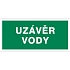 Značka Uzávěr vody, samolepicí fólie, 100 × 210 mm